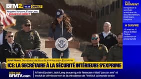 Immigration: la secrétaire américaine à la Sécurité intérieure Kristi Noem s'exprime en Arizona