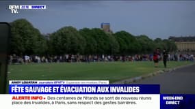 Paris: la police intervient pour disperser une nouvelle fête sauvage aux Invalides, des centaines de fêtards