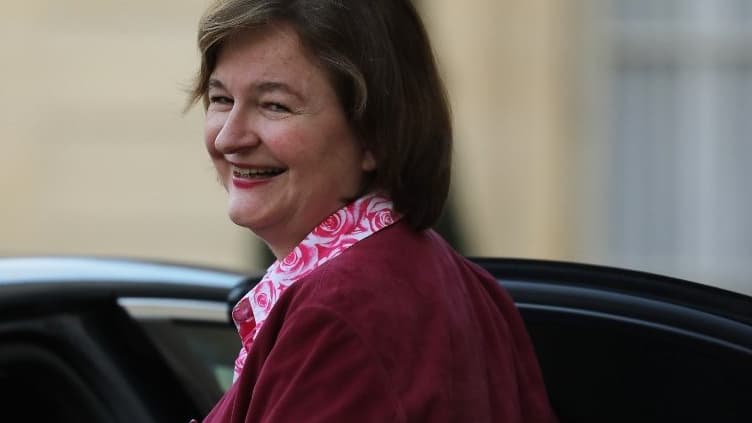 Nathalie Loiseau quittant l'Élysée le 18 mars 2019.