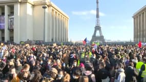 Des milliers de personnes se sont rassemblées place du Trocadéro contre la loi "Sécurité globale"