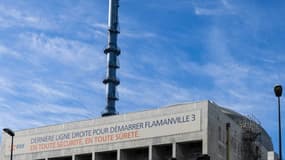 Un bâtiment du réacteur nucléaire EPR de Flamanville.