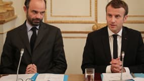 Le Premier ministre, Edouard Philippe et Emmanuel Macron, chef de l'Etat.