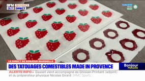 Marseille: une entreprise insolite confectionne des tatouages comestibles