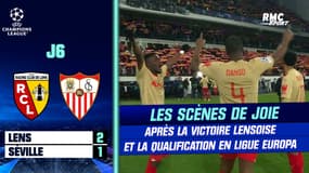 Lens 2-1 Séville : Les scènes de joie entre joueurs et supporters après la victoire Lensoise