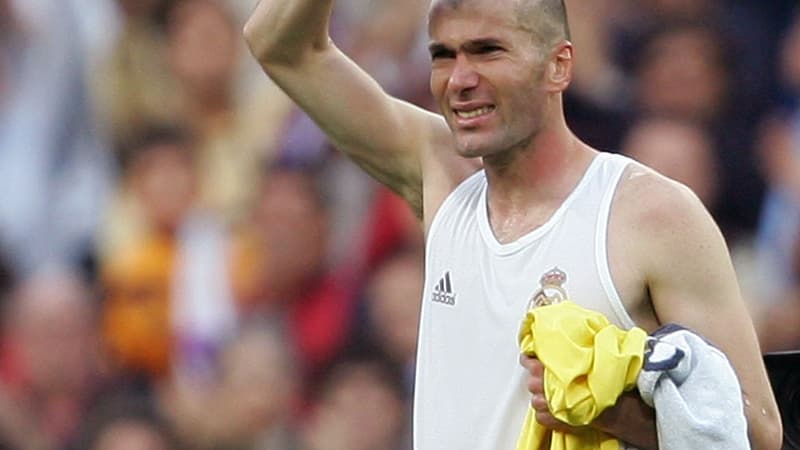 Zinedine Zidane à son dernier match avec le Real Madrid, en 2006