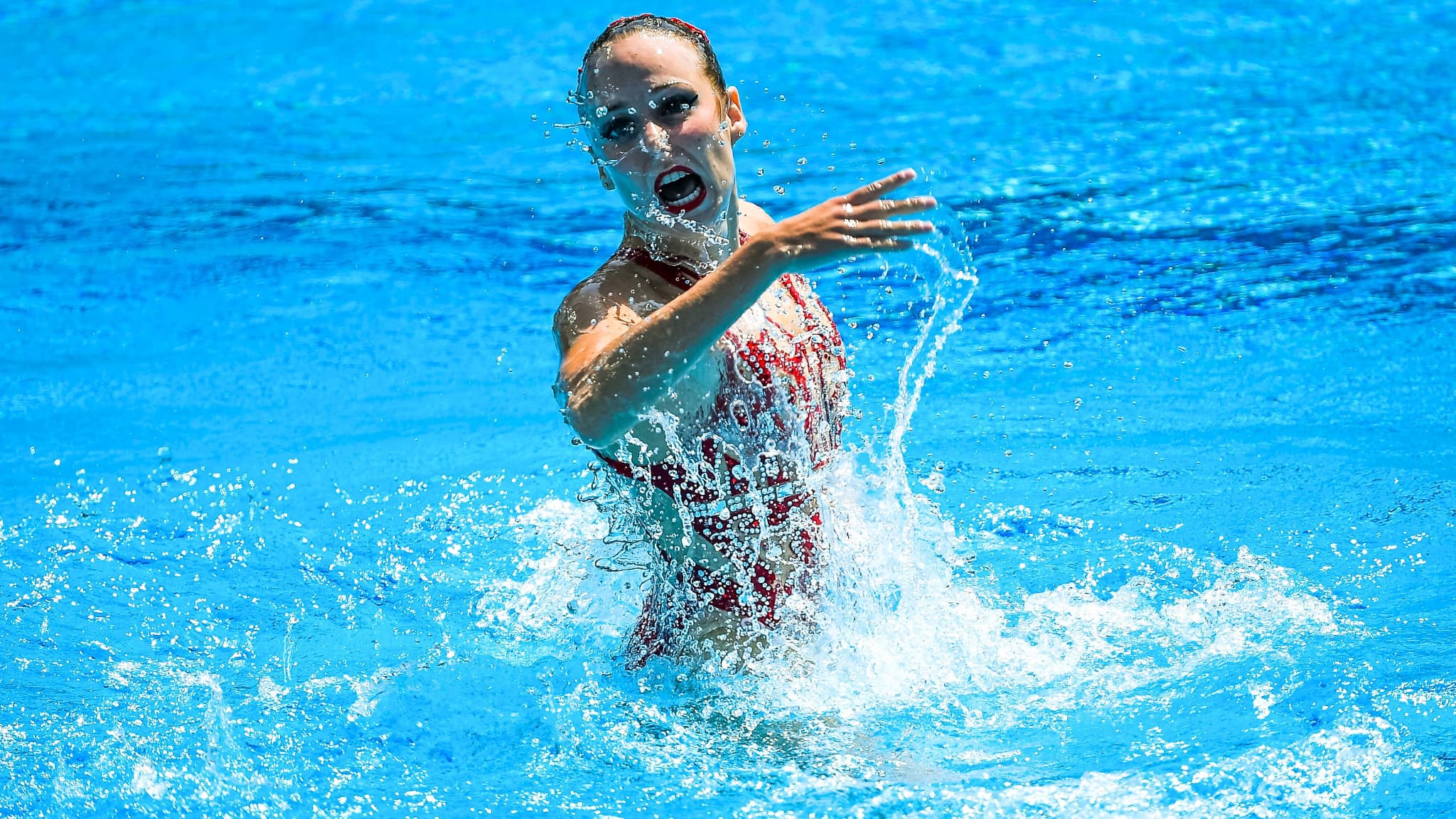Oriane Jaillardon aux Championnats du monde de Budapest (Hongrie) en juin 2022.
