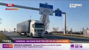 Compiègne : une femme décède percutée par un camion-benne