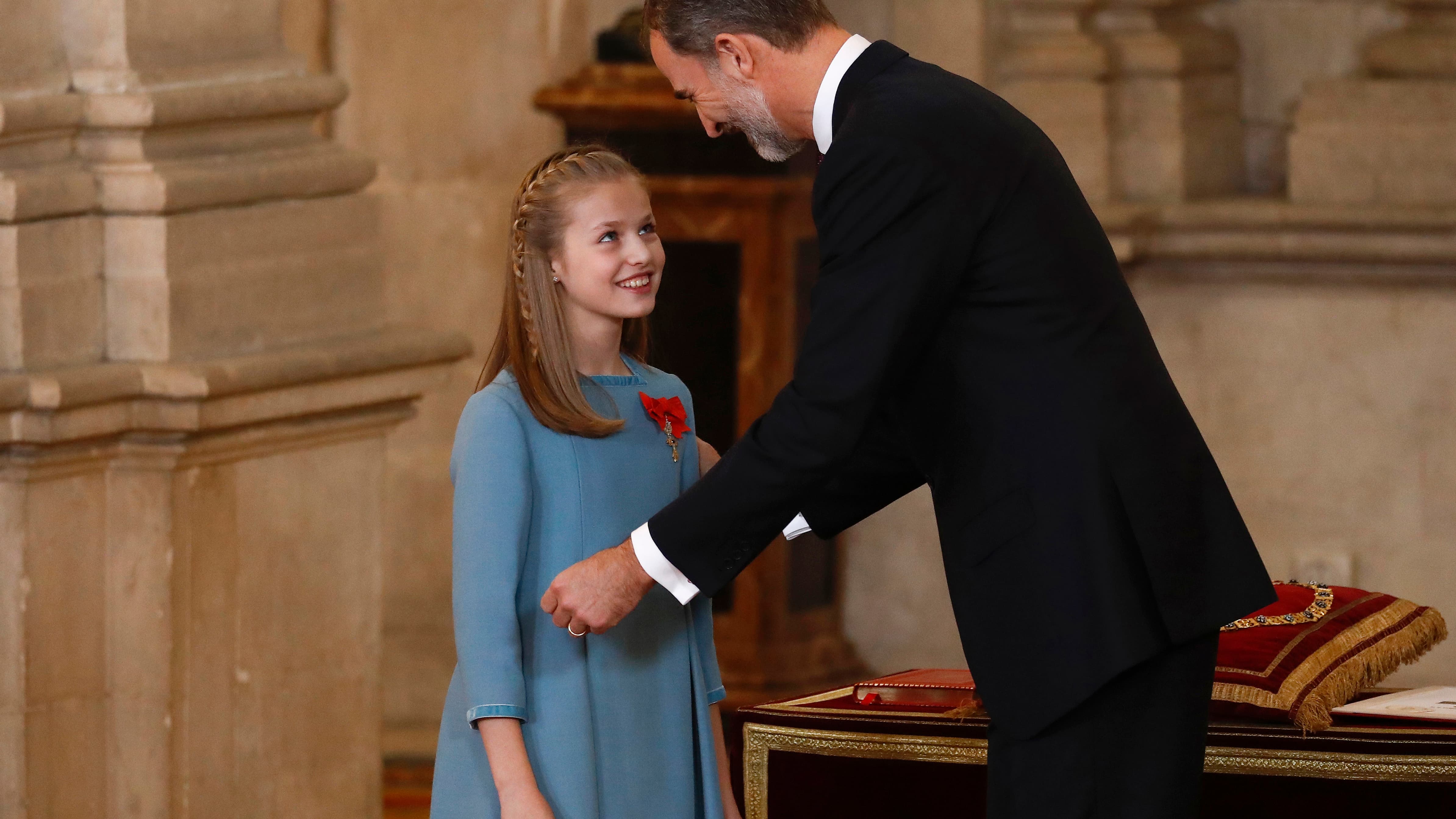 Le roi Felipe et sa fille Leonor Le roi Felipe et sa fille Leonor