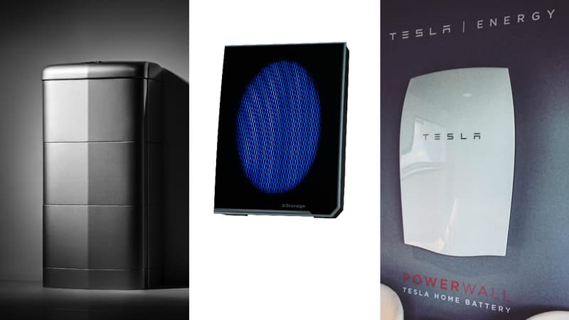 Les batteries domestiques Mercedes-Benz, Nissan et Tesla. 
