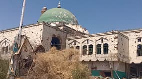 Une mosquée endommagée à Khartoum au Soudan le 22 mars 2025.