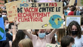 Des participants à une "marche pour le climat" à Nantes, le 9 mai 2021 