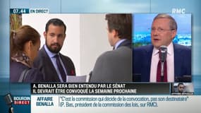 "C'est pas nous qui avons crée l'affaire Benalla, nous enquêtons" précise Philippe Bas, président de la commission des lois du Sénat