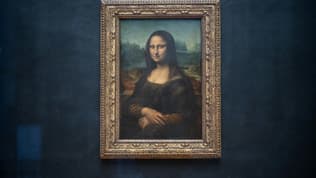 Le portrait de Lisa Gherardini, épouse de Francesco del Giocondo, connue sous le nom de Mona Lisa ou La Joconde, peint par Léonardo da Vinci, au Musée du Louvre, à Paris, le 8 janvier 2021