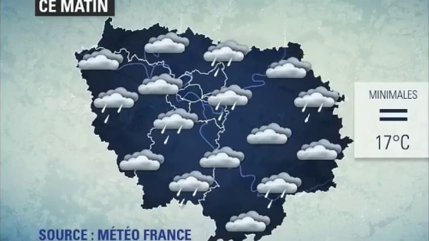 Ciel gris et pluie ce jeudi matin
