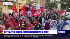 Retraites: mobilisation en baisse à Nice