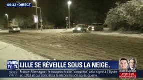 Déjà 10 centimètres de neige dans le centre-ville de Lille