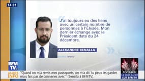 Alexandre Benalla confie à BFMTV que son dernier échange avec le Président date du 24 décembre