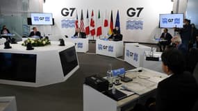 Les ministres des Affaires étrangères du G7 réunis à Liverpoool, le 11 décembre 2021 au Royaume-Uni
