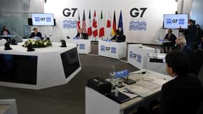 Les ministres des Affaires étrangères du G7 réunis à Liverpoool, le 11 décembre 2021 au Royaume-Uni