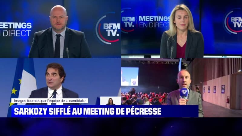 Meeting de Valérie Pécresse: des huées entendues à l'évocation du nom de Nicolas Sarkozy par Éric Ciotti