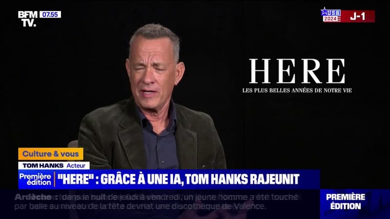 Grâce à une intelligence artificielle, Tom Hanks rajeunit pour le nouveau film de Robert Zemeckis, "Here"