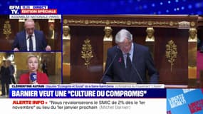 Clémentine Autain (députée "Écologiste et social"): le discours de Michel Barnier est "poussiéreux et sans rupture avec la politique macroniste"