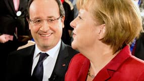 François Hollande et Angela Merkel