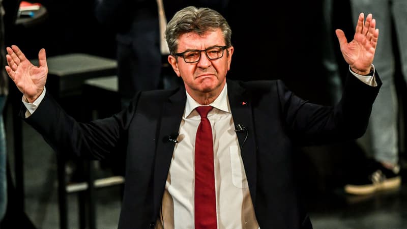 Le leader de La France Insoumise Jean-Luc Mélenchon, le 30 octobre 2018 lors d'un meeting à Lille, dans le Nord.