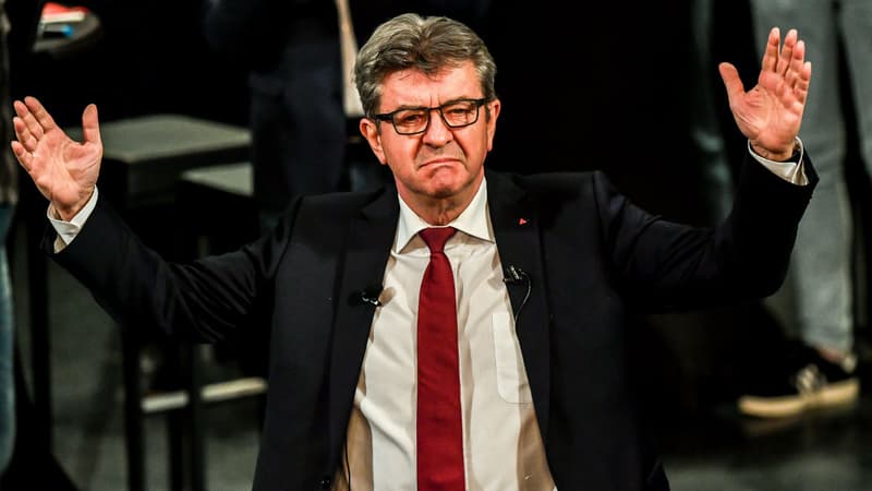 Le leader de La France Insoumise Jean-Luc Mélenchon, le 30 octobre 2018 lors d'un meeting à Lille, dans le Nord. 