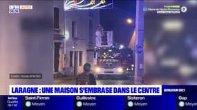 Hautes-Alpes: une maison en flammes dans le centre-ville de Laragne-Montéglin