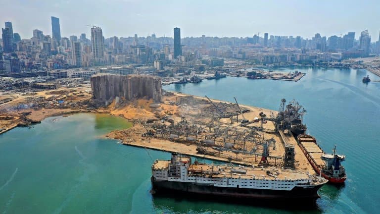 vue du port de Beyrouth le 7 août. 