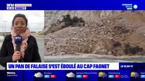 Fécamp: un pan de falaise s'est éboulé au Cap Fagnet