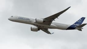L'Airbus A350, lors d'un vol de démonstration au salon du Bourget en juin dernier.