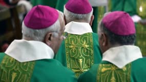 Des évêques réunis à Lourdes le 5 novembre 2019 pour l'assemblée plénière de la Conférence des évêques de France 