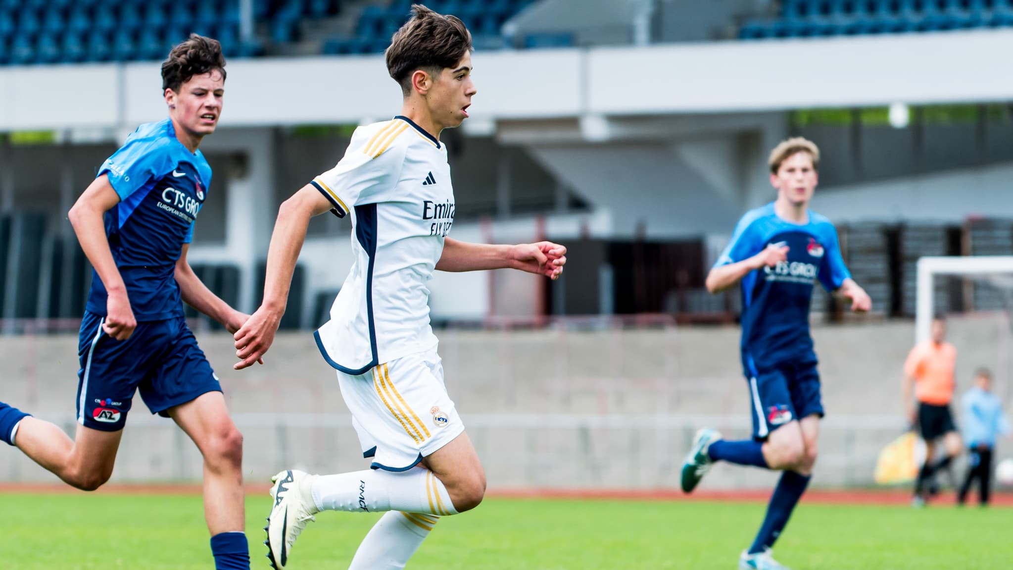 Le jeune joueur du Real Madrid Bryan Bugarin (16 ans), le 9 juin 2024 Le jeune joueur du Real Madrid Bryan Bugarin (16 ans), le 9 juin 2024