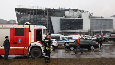 La salle de concert dans la banlieue de Moscou, cible de l'attaque terroriste. 