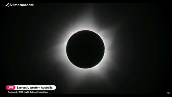 L'éclipse solaire au-dessus de l'Australie, le 20 avril 2023 