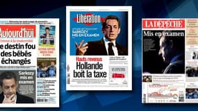 Les unes de la presse consacrées à Sarkozy vendredi matin