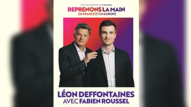RMC révèle l’affiche de campagne de Léon Deffontaines, candidat PCF pour les élections européennes 2024.