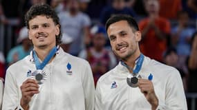 Jules Rambaut et Franck Seguela, médaillés d'argent en basket 3x3 aux JO de Paris - le 05/08/2024