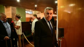 L'ancien premier adjoint à la mairie de Saint-Etienne, Gilles Artigues, arrive au tribunal de Lyon le 22 septembre 2025
