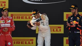 Le podium du GP d'Espagne