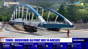 Tende: le pont des 14 Arches installé au-dessus de la Roya