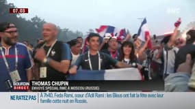 Coupe du monde: les supporters français à Moscou ont fait la fête toute la nuit