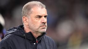 Ange Postecoglou lors du quart de finale aller de Ligue Europa entre Tottenham et Francfort - le 10/04/2025