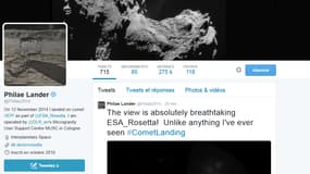 Le premier message du robot Philae une fois arrivé sur la comète, n’a échappé à personne, et pour cause, c’était un tweet!