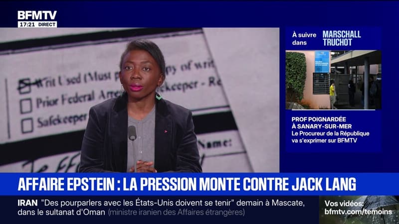 Danièle Obono (LFI), estime que Jack Lang, mis en cause dans l'affaire Epstein, "doit se poser la question" de sa démission