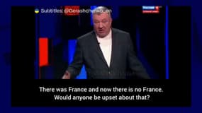 Le député Andrey Gurulyov menace directement la France sur un plateau de télévision russe, le 9 janvier 2023 