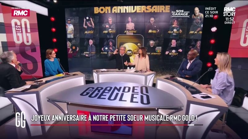 Les Grandes Gueules souhaitent un joyeux anniversaire à RMC Gold, qui souffle sa première bougie ce 2 avril