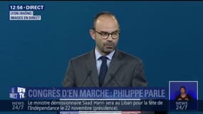 "Votre mouvement est en marche, rien ne l'arrêtera", déclare Edouard Philippe au congrès de la République en Marche